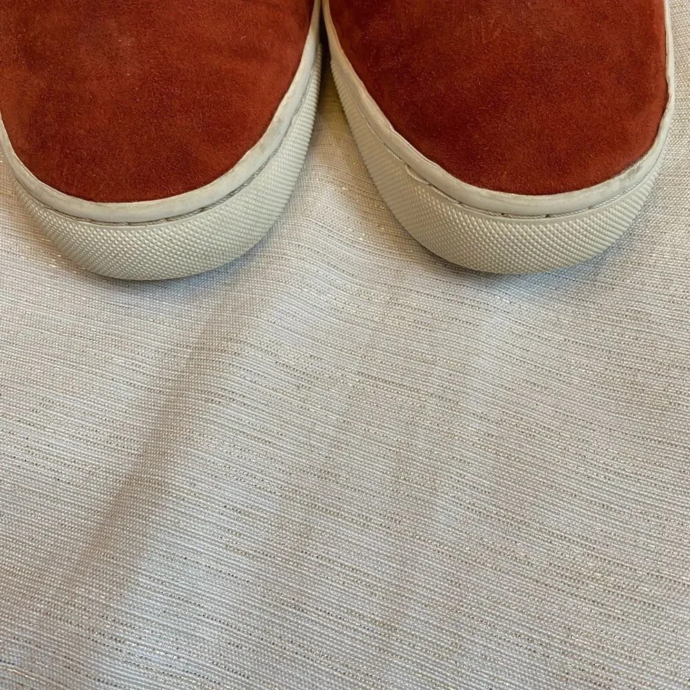 Tory Burch Slip On Sneakers Red Ochre Women Size 10
